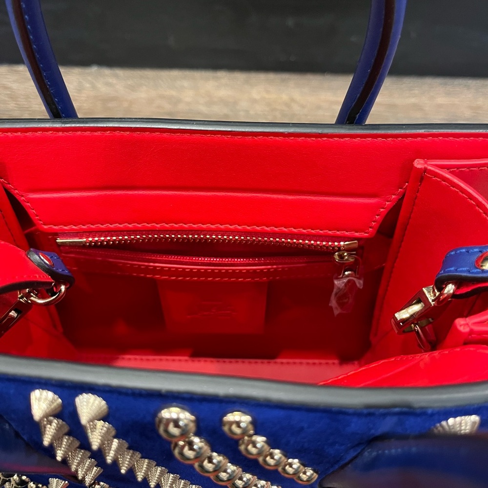 CHRISTIAN LOUBOUTIN
Paloma Mini Velour and Leather Tote Bag NEW.  Authentic - Picture 6 of 9
